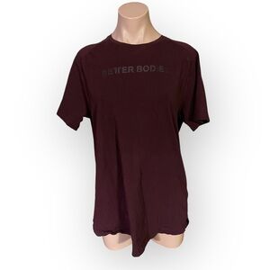 Better Bodies Men’s Large Burgundy Gym Tapered Tee